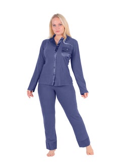 Women's 2-piece winter pajama with a wonderful design that makes you look very graceful in a way that is not artificial at all. - pzsku/Z4AD1F9F4C34A01E645C5Z/45/_/1735126199/ef0a0751-b399-4842-90b9-ecebb24e9591