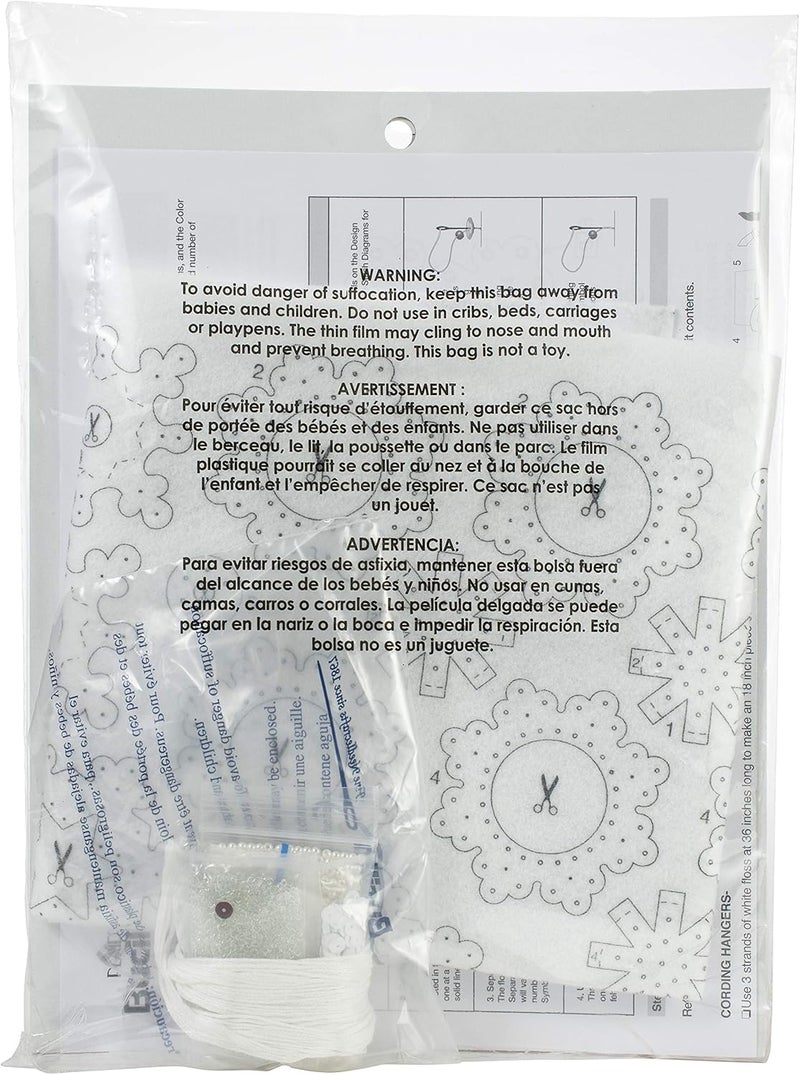 Bucilla Elegant Christmas Snowflakes Felt Applique Ornament Kit, 16 Piece - Image 3