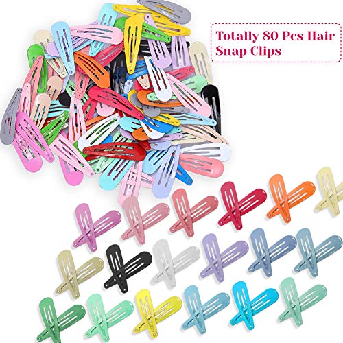anezus Snap Hair Clips Hair Barrettes for Girls, Anezus 80 Pcs 2 Inch Non-Slip Barrettes Hair Accessories for Girls, Women, Kids Teens or Toddlers - Image 2