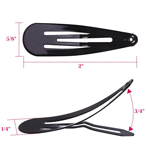 anezus Snap Hair Clips Hair Barrettes for Girls, Anezus 80 Pcs 2 Inch Non-Slip Barrettes Hair Accessories for Girls, Women, Kids Teens or Toddlers - Image 4