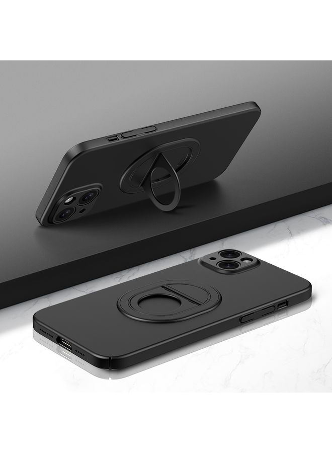 Case Cover For iPhone 14 Plus Magsafe Hidden Fold Holder Full Coverage Shockproof Phone Case Black