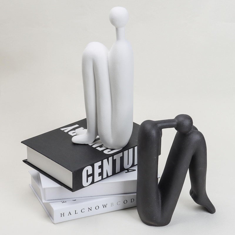 WANCHIY Book Ends Decorative for Shelves- Modern Bookends for Bookshelf Decor, Heavy Duty Book Holder and Book Stopper, Stylish Shelf Decorations and Bookends for Shelves - Image 3