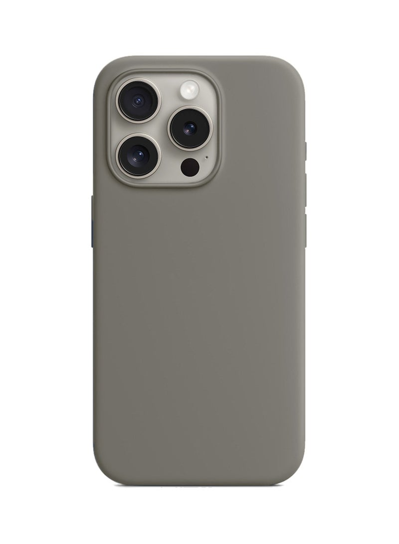 Wtech Soft Liquid Silicone Case Cover For Apple iPhone 15 Pro Max 2023 Titanium - Image 2