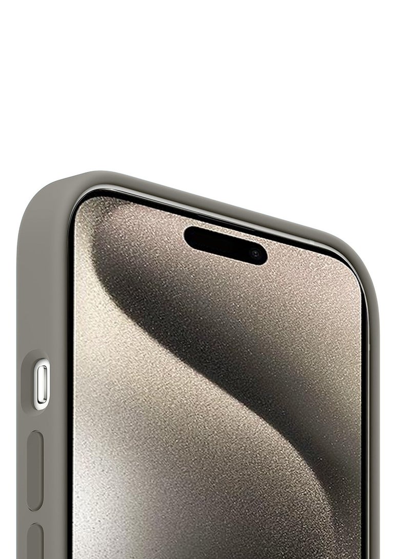 Wtech Soft Liquid Silicone Case Cover For Apple iPhone 15 Pro Max 2023 Titanium - Image 4