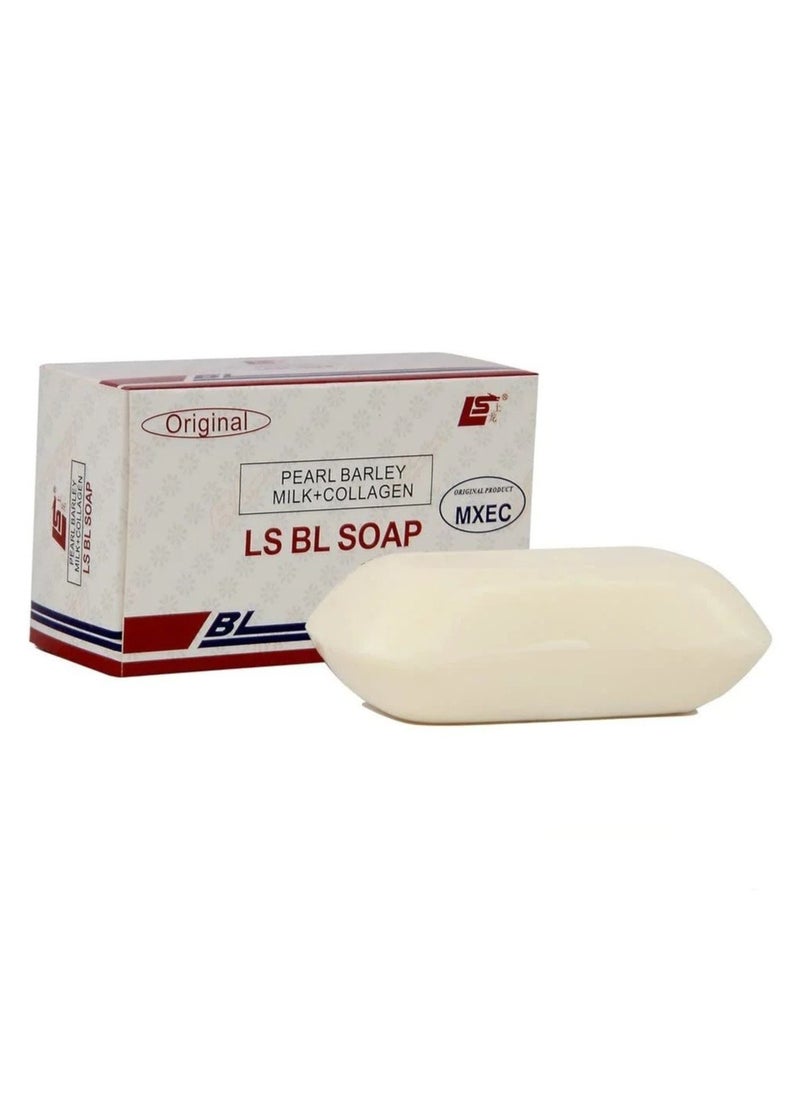 LS BL Pearl Barley Milk + Collagen Soap, Original Solution for Skin Issues like Pimples, Acne, Rashes, and Irritation, 115g for Healthy Skin  - Image 1