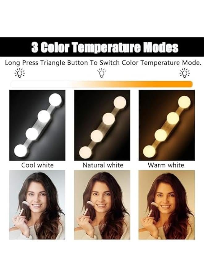 HOOKOR LED Modern Bathroom Vanity Light Fixtures，Portable Makeup Light,Cordless Led Vanity Mirror Lights with Adjustable Color & Brightness for Bathroom, Bedroom, Makeup Vanity - Image 5