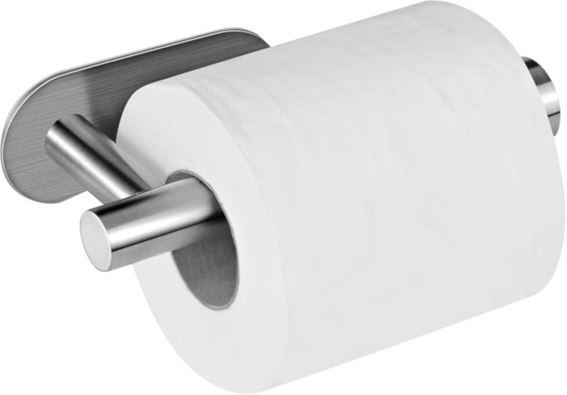 Toilet Roll Holder Self Adhesive -Toilet Paper Holder Stainless Steel Brushed, Strong Adhesiveness and Waterproof,