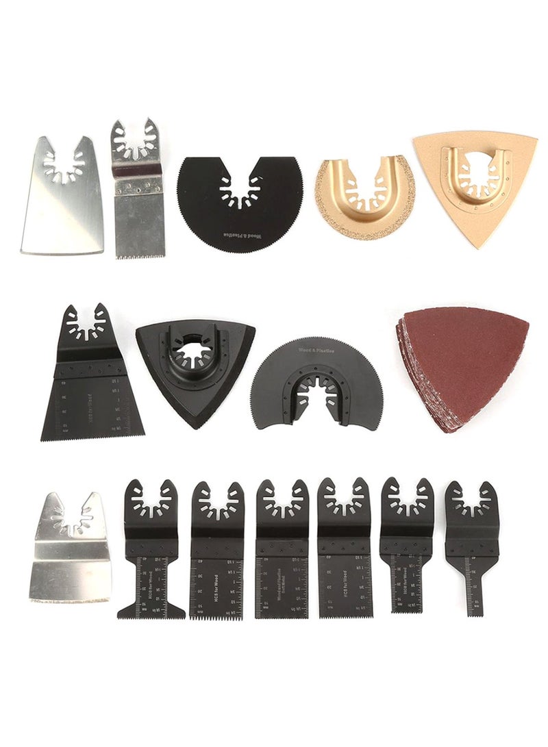 NIBEMINENT 16-Piece Oscillating Saw Blade Set Multicolour 