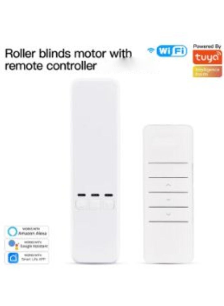 Tuya WIFI Smart Curtain Roller Blinds Shade Shutter Motor Smart Home Remote Control Work With Alexa Google Home Assistant - Image 1