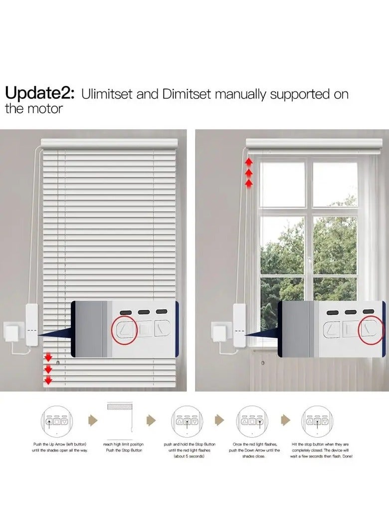 Tuya WIFI Smart Curtain Roller Blinds Shade Shutter Motor Smart Home Remote Control Work With Alexa Google Home Assistant - Image 4