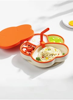 Jourvent Toddler tableware set, baby led weaning set includes suction bowl, baby spoon and fork with straw and lid, baby feeding supplies  - Image 1