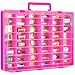 FULLCASE Case Compatible with 5 Surprise for Mini Brands Toys Series 14 Mystery Capsule Storage for Mini Mart Collection Organizer for CollectiblesCase Only Red - Image 3