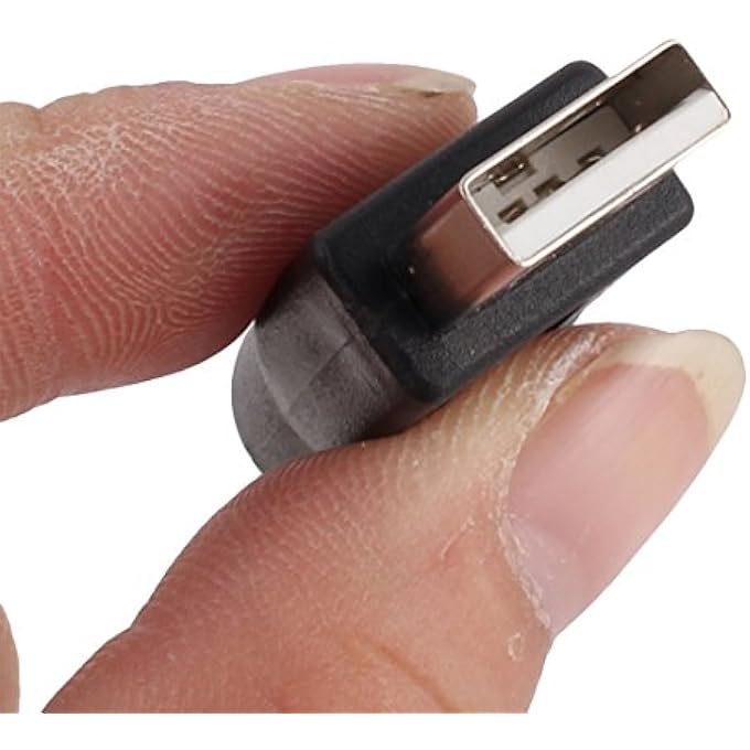 rayihni PS/2 FEMALE TO USB MALE KEYBOARD MOUSE ADAPTER CONVERTER 2PCS BLACK - Image 2