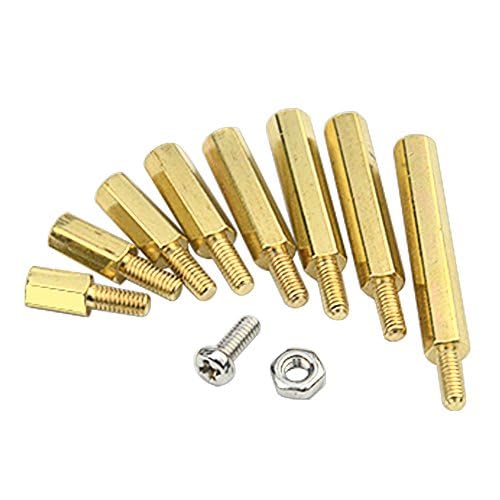 BGTXINGI XINGYHENG 280pcs M2.5 Brass Male-Female Spacer Standoff Screw Nut Assortment Kit and Stainless Steel Screw Nut Set - Image 4