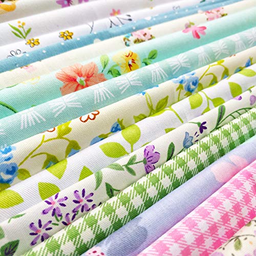 flic-flac 50pcs 8 x 8 inches (20cmx20cm) Cotton Fabric Squares Quilting Sewing Floral Precut Fabric Square Sheets for Craft Patchwork (50pcs 20cm*20cm) - Image 2