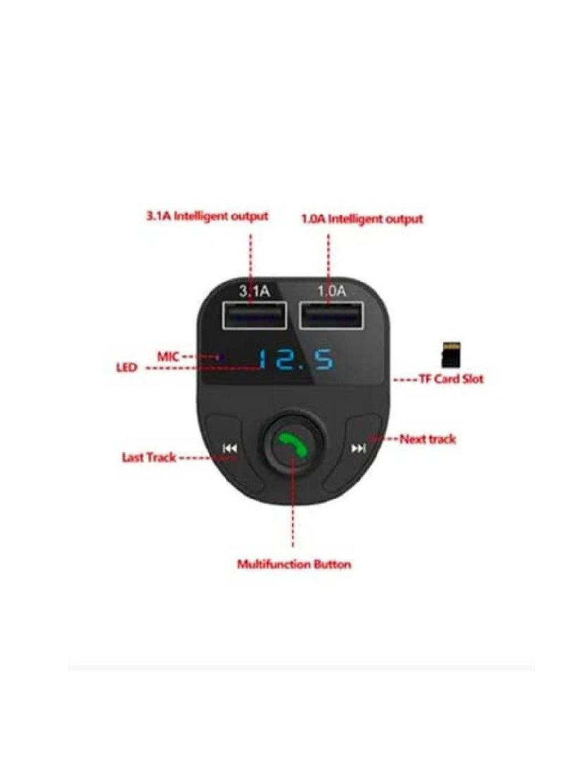 Earldom Bluetooth FM Transmitter Fast Car Charger ET-M29 - Image 3