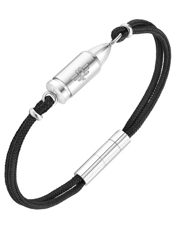 بوليس Showpiece Bracelet for Men Stainless Steel with Black cordPEAGB0005601