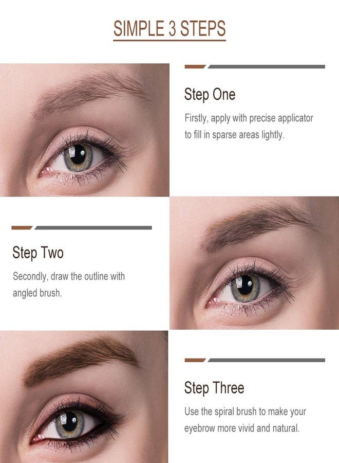 YOLETO Waterproof Eyebrow Gel - Brunette Brown Tinted Mascara Makeup for Natural-Looking Brows, Long-Lasting Smudge-Proof Formula with Brow Shaper and Mascara Primer Brush Wand Kit - Image 4