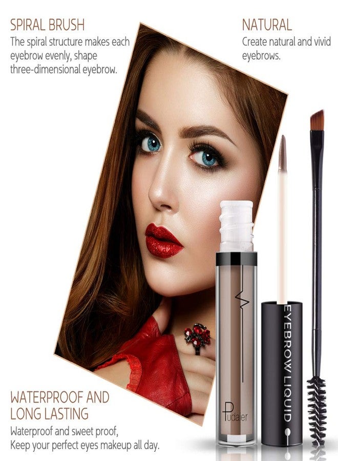 YOLETO Waterproof Eyebrow Gel - Brunette Brown Tinted Mascara Makeup for Natural-Looking Brows, Long-Lasting Smudge-Proof Formula with Brow Shaper and Mascara Primer Brush Wand Kit - Image 2