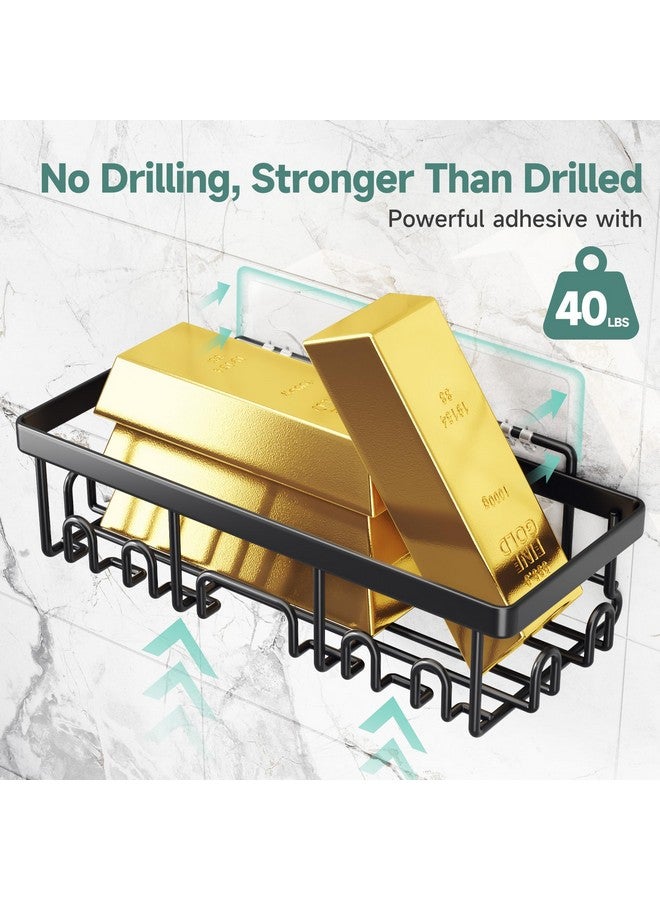 Veken Stainless Steel Shower Caddy 6-Pack, No Drilling & Rustproof, Waterproof Adhesive Shelves Rack with Soap Holder, Large Capacity Bathroom Organizers and Storage, Wall-Mounted Kitchen & Home Decor - Image 3