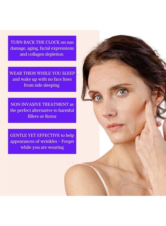 BLUMBODY Antiaging Face Wrinkle Treatment Nourishes Smooths And Natural Nonsilicone Wrinkle Patches For Fine Lines Wrinkles Eye Mouth Forehead 30 Day Supply - Image 3