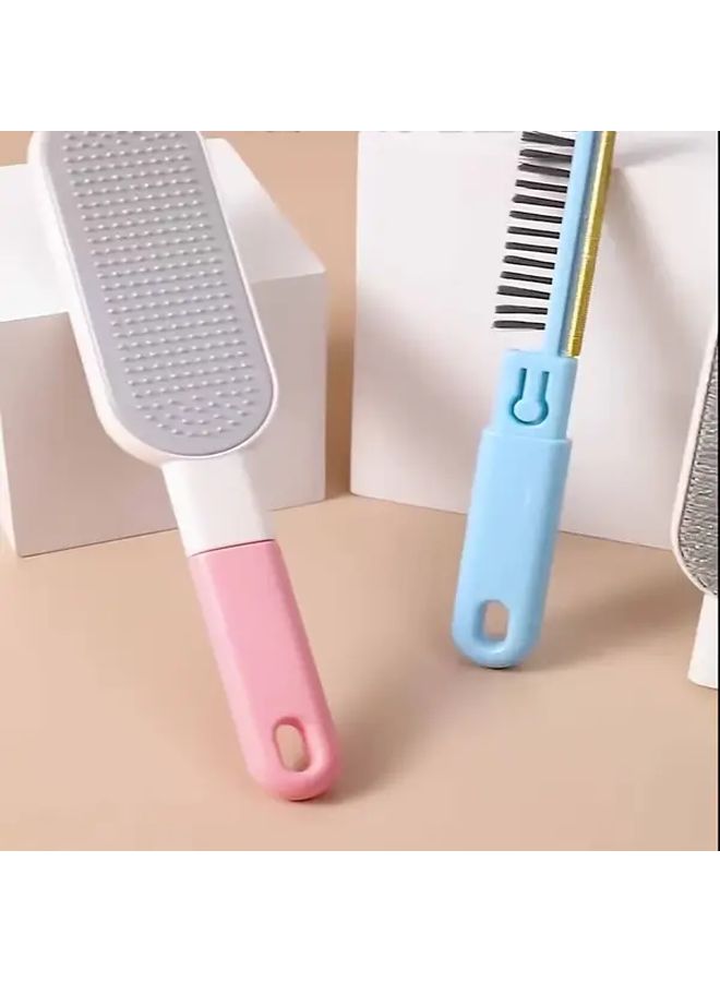 Blue Manual Lint Remover Brush 4 In 1 For Clothes Pet Hair Sofa Dust Travel Portable - Image 5