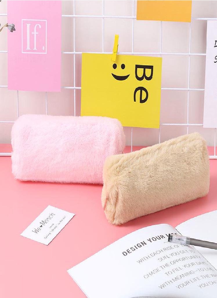 Eckek - Cute Plush Pencil Pouch Pen Bag for Girls Kawaii Stationery Large Capacity Pencil Case Pen Box Cosmetic Pouch Storage Bag - Image 1