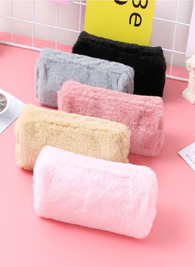 Eckek - Cute Plush Pencil Pouch Pen Bag for Girls Kawaii Stationery Large Capacity Pencil Case Pen Box Cosmetic Pouch Storage Bag - Image 1