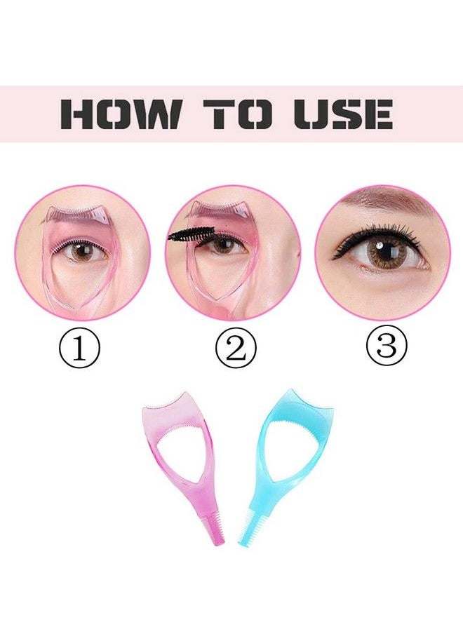 vipolish 2 Pcs Eyelash Makeup Tool Upper And Lower Eye Lash Mascara Applicator Eyelash Comb Tool For Makeup 1 Pink + 1 Blue  - Image 5