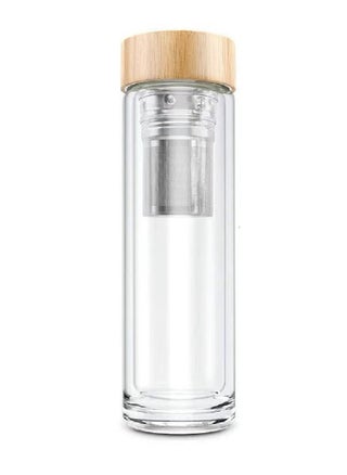 Voidrop Borosilicate Glass tea Bottle Natural Bamboo Lid with Tea Infuser Glass Tea Infuser stain less steel 304 grade Tea Tumbler Water Bottle Diffuser Tea Infuser Bottles 500ML - pzsku/Z4AD2D69DB6C4B6D7C10CZ/45/_/1710935923/2d34b2d4-1d3d-47d0-baf5-ab89535527a0
