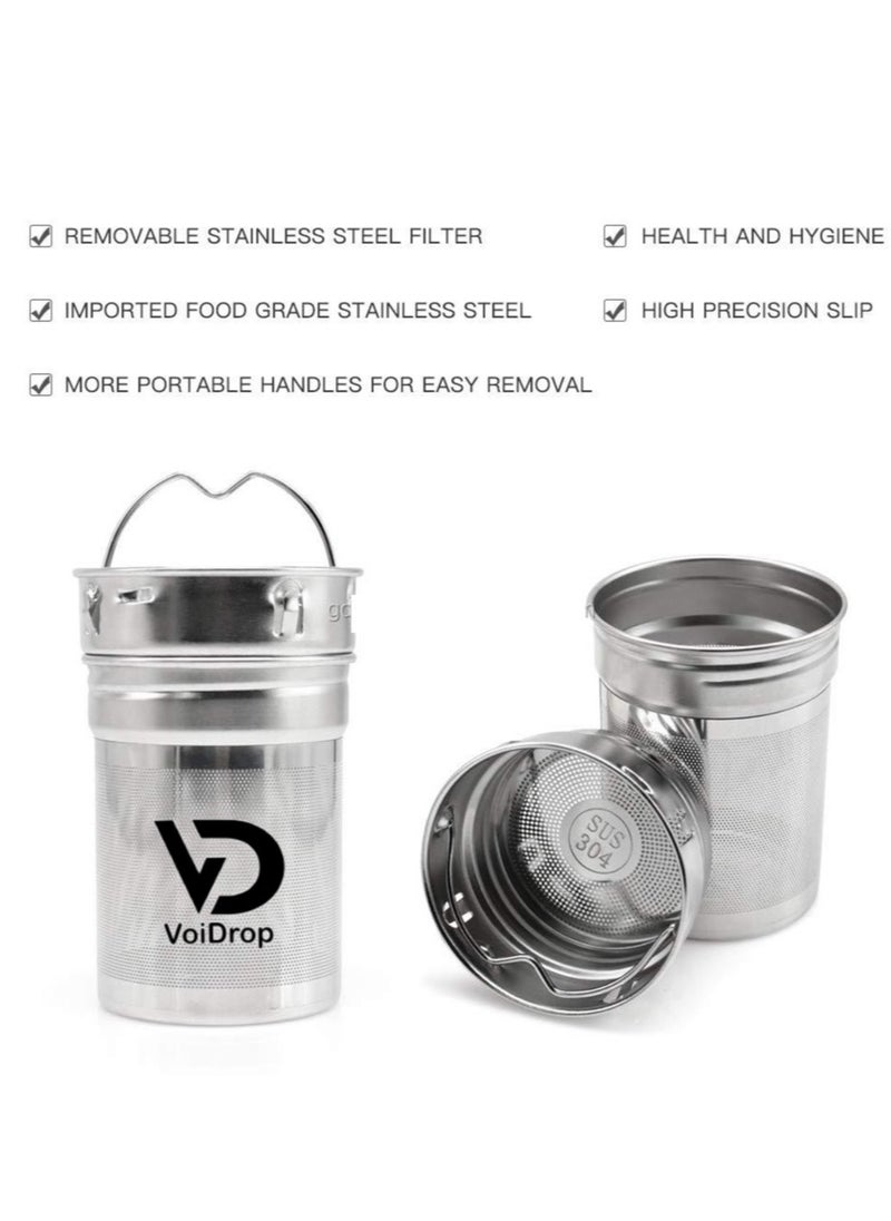Voidrop Borosilicate Glass tea Bottle Natural Bamboo Lid with Tea Infuser Glass Tea Infuser stain less steel 304 grade Tea Tumbler Water Bottle Diffuser Tea Infuser Bottles 500ML