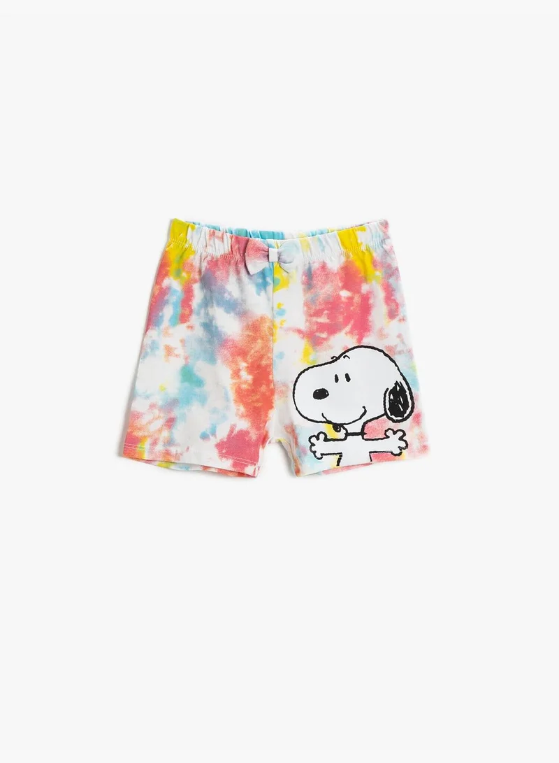 KOTON Snoopy Shorts Licensed Printed Cotton Multicolor
