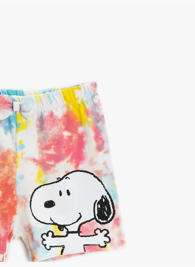 KOTON Snoopy Shorts Licensed Printed Cotton Multicolor