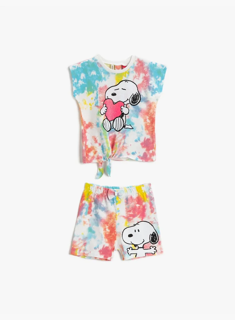 KOTON Snoopy Shorts Licensed Printed Cotton Multicolor