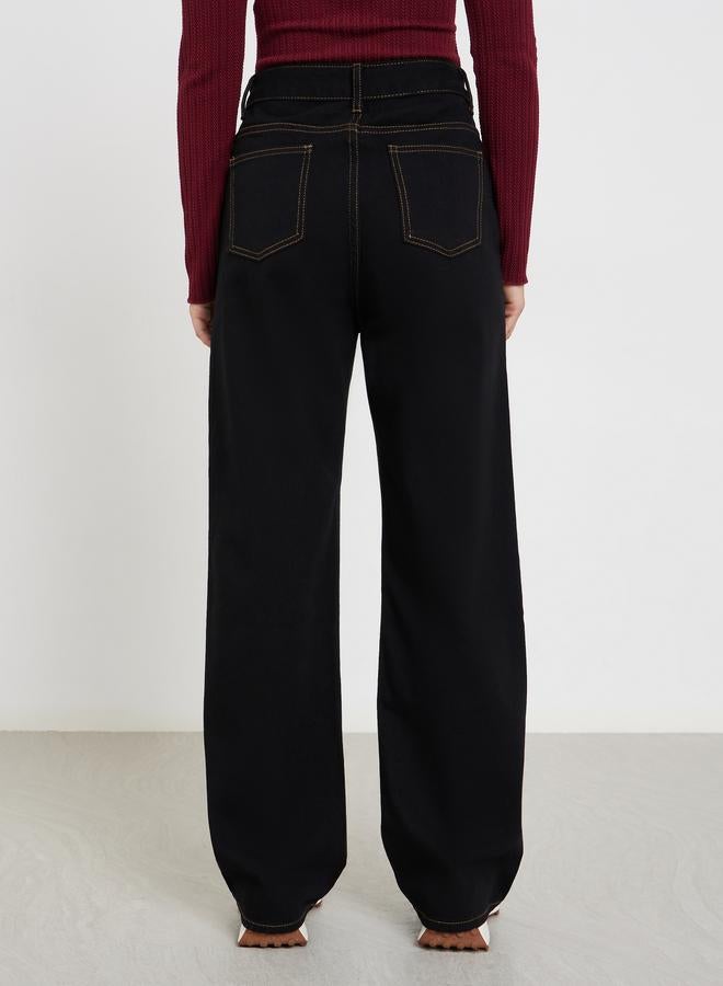 ستايلي جينز بأرجل واسعة وخصر عالي - Image 4