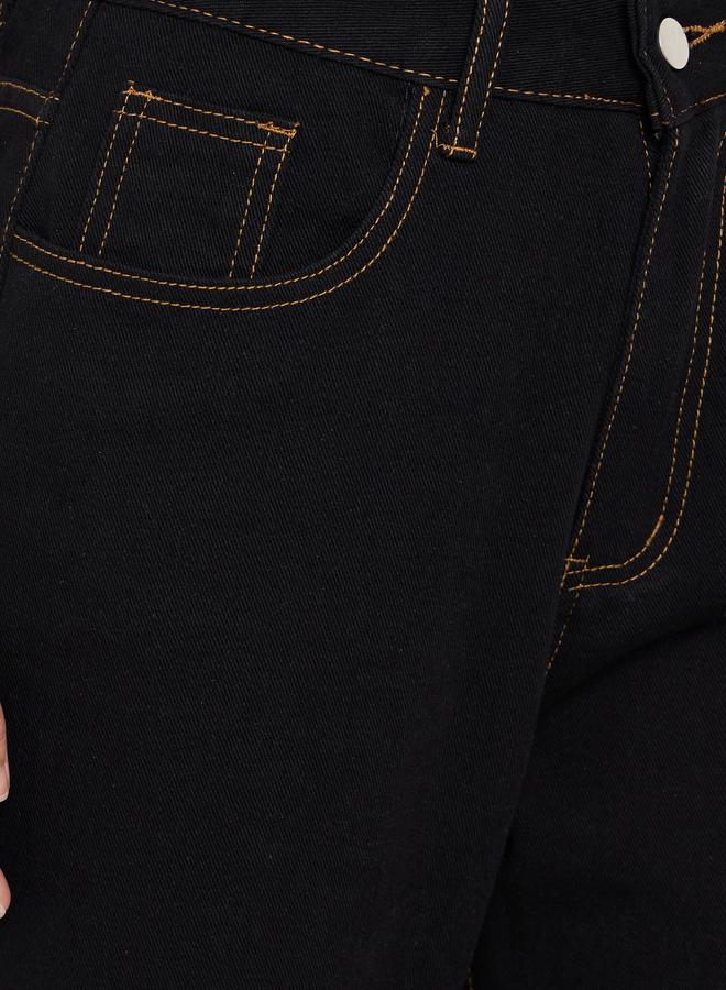 ستايلي جينز بأرجل واسعة وخصر عالي - Image 3