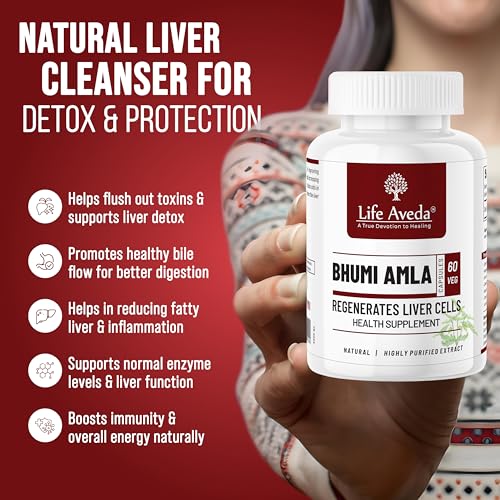 Life Aveda Bhumi Amla Capsules 60 (Free Diet Plan) - Phyllanthus Niruri for Liver Detox & Cleansing | Supports Digestion, Immunity & Healthy Skin | Natural Herbal Supplement for Liver Health - 60 Capsule (Pack of 1) - Image 4