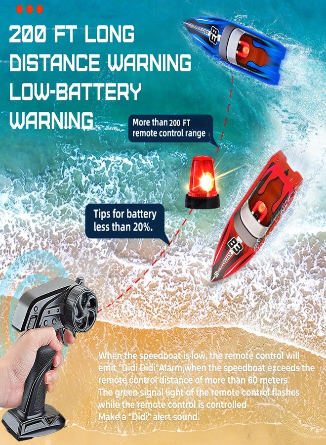 BEZGAR قارب تحكم عن بعد BEZGAR، عبوتين 10 بوصة قارب RC بسرعة عالية 15 كيلومتر في الساعة للبرك والمياه المالحة، ألعاب صيفية للبالغين وهدايا مثالية للأطفال الأولاد من عمر 6 إلى 12 سنة - HJ821 - Image 5