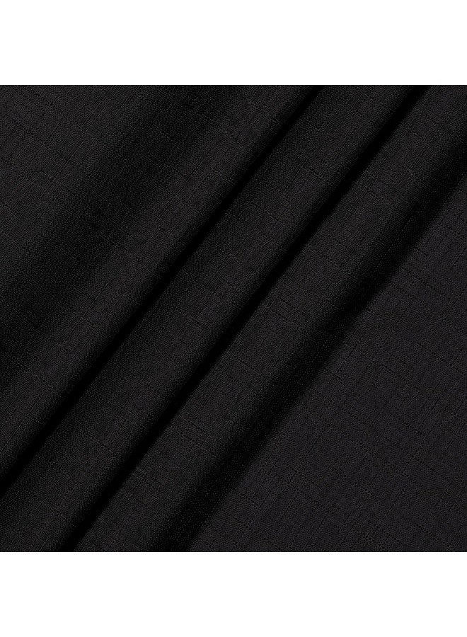 ECLIPSE Kendall Modern Blackout Thermal Rod Pocket Window Curtain for Bedroom or Living Room 1 Panel 42 X 63 Black - Image 4