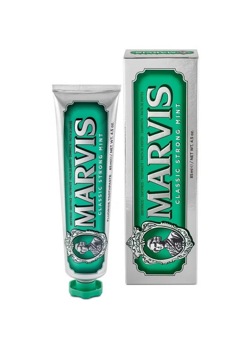 مارفيس معجون أسنان النعناع القوي الكلاسيكي ، طازجة شديدة ، إزالة اللوحة ، ابتسامة أبيضة لامعة 85 مل - Image 1
