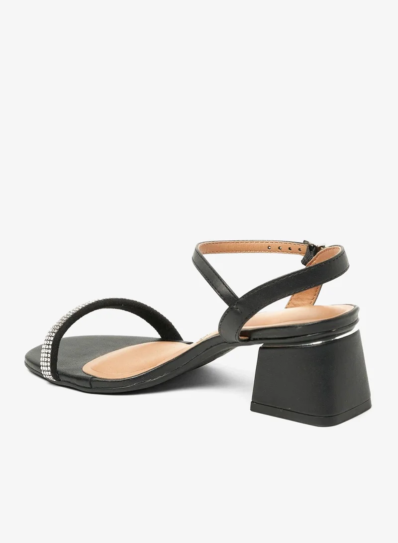 VIZZANO Black Sandals for Women with Back Strap – Stylish & Supportive sling Back Ladies Sandals for Women | Best Price UAE
