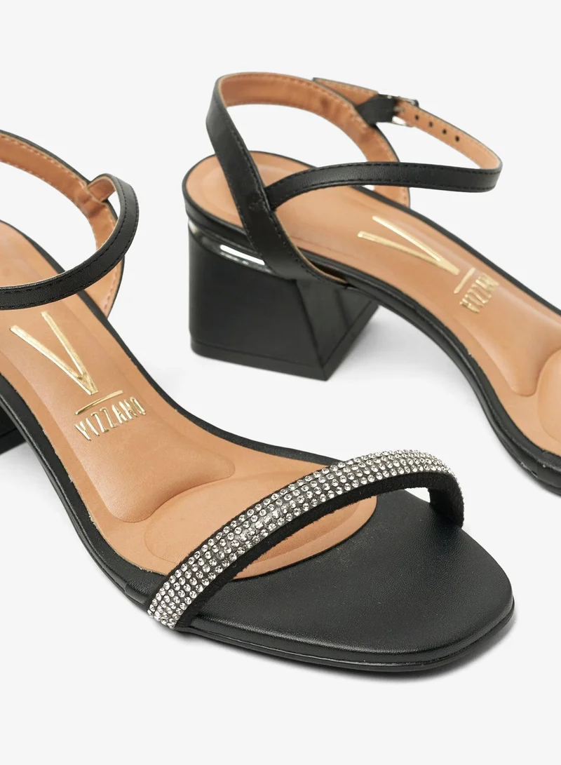 VIZZANO Black Sandals for Women with Back Strap – Stylish & Supportive sling Back Ladies Sandals for Women | Best Price UAE