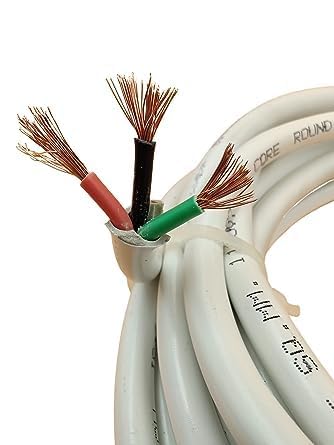 LEKORED 3 Core Copper Cable Wire 25 Mm For Ac Home Domestic Industrial Electrical Uses ISI Mark White PVC 3 METER