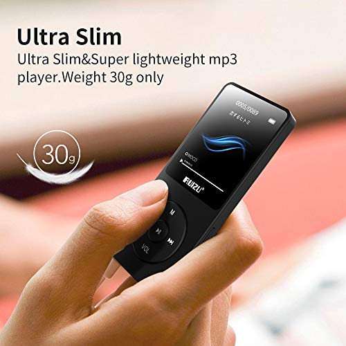 RUIZU مشغل MP3 RUIZU سعة 64 جيجابايت مع بلوتوث 5.3، مشغل موسيقى محمول للأطفال للرياضة والجري، راديو FM، مسجل صوت، معادل، 80 ساعة من تشغيل الصوت والفيديو الرقمي، يدعم بطاقة micro SD تصل إلى 128 جيجابايت - Image 4
