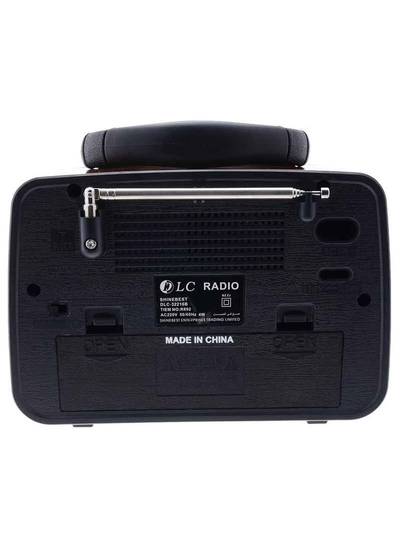DLC - Portable Radio with Bluetooth, SD Card Slot, USB & AUX Port – Multi-Function Speaker with FM Radio, Wireless Streaming & Music Playback | Compatible with Smartphones, Laptops & More - Image 1