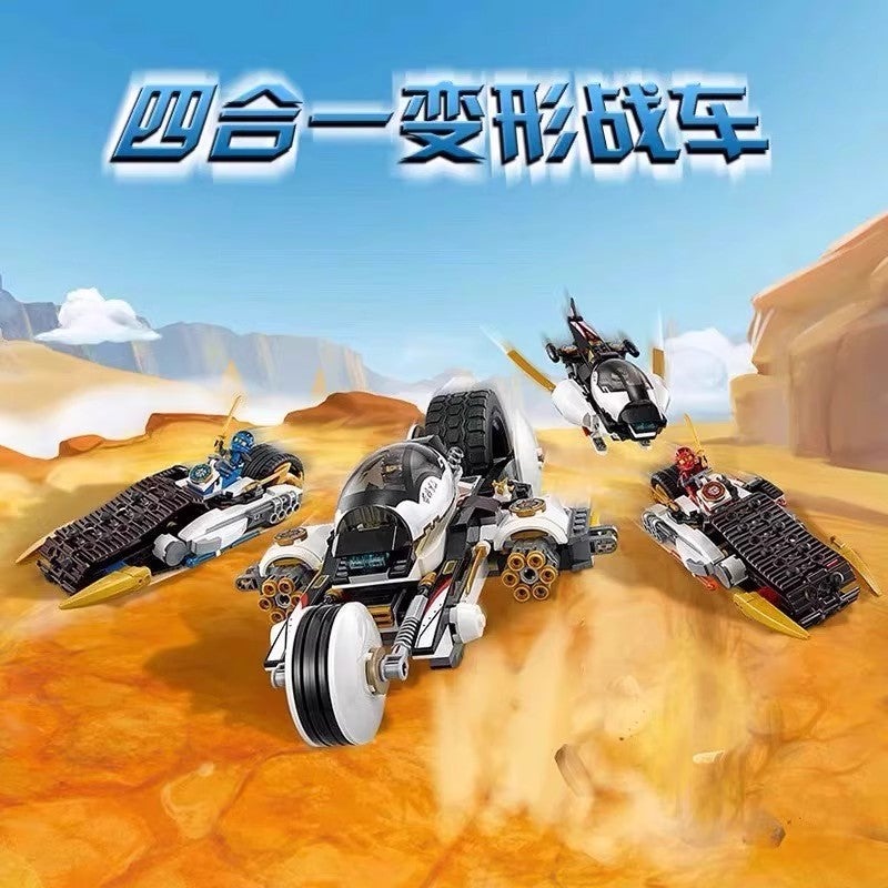 Ninjago 4-in-1 Combat Vehicle Building Blocks Set for Boys - Image 3