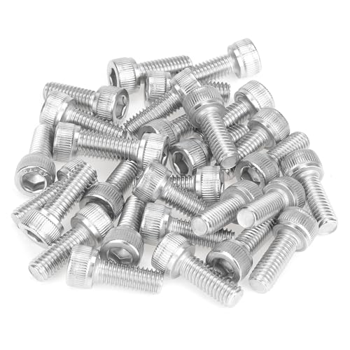 Sutemribor 35 Pieces M6 x 16mm Socket Head Cap Screws, Thread Pitch 1.0mm, Sutemribor M6 Screws, 304 Stainless Steel, Fully Threaded, Silver - Image 5