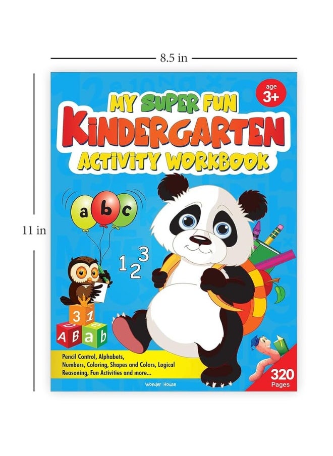 null - My Super Fun Kindergarten Activity Workbook for Children : Pattern Writing, Colors, Shapes, Numbers 1-10, Early Math, Alphabet, Brain Booster Activities, Following Directions - Image 1