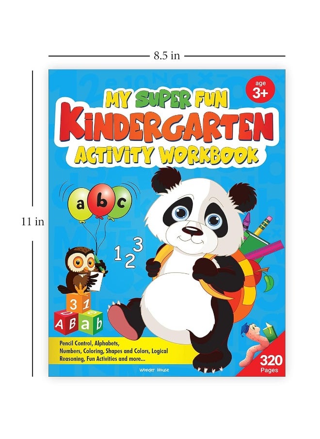null - My Super Fun Kindergarten Activity Workbook for Children : Pattern Writing, Colors, Shapes, Numbers 1-10, Early Math, Alphabet, Brain Booster Activities, Following Directions - Image 1