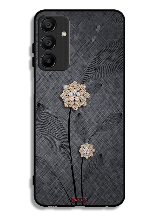 Tolwak Samsung Galaxy A15 4G Protective Case Cover Diamond Flowers Art - Image 1